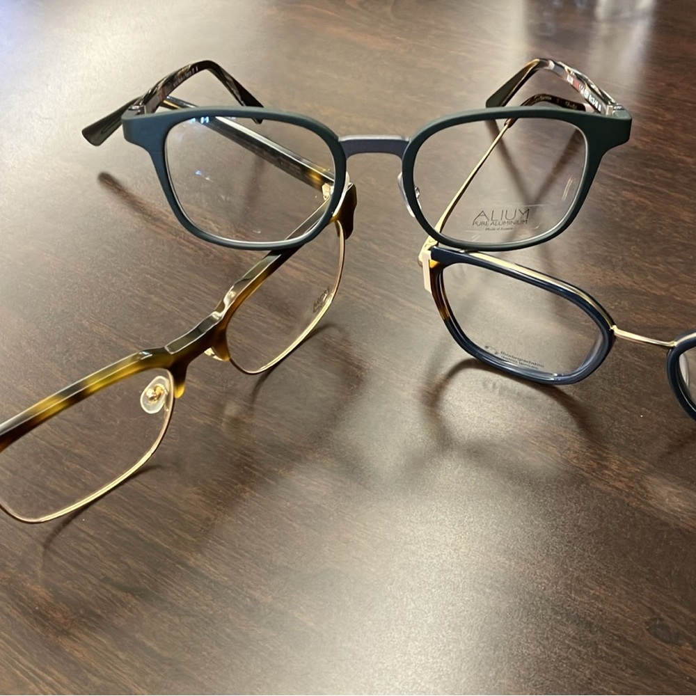 Lux Men's Glasses in Navy and Gold